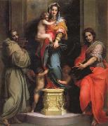 Andrea del Sarto Madonna and Child with SS.Francis and John the Baptist oil painting artist